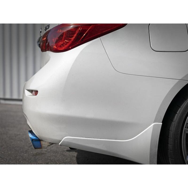 aFe Takeda 2.5in 304 SS Axle-Back Exhaust w/ Blue Flame Tips 16-18 Infiniti Q50 V6-3.0L (tt)-SR1 Performance