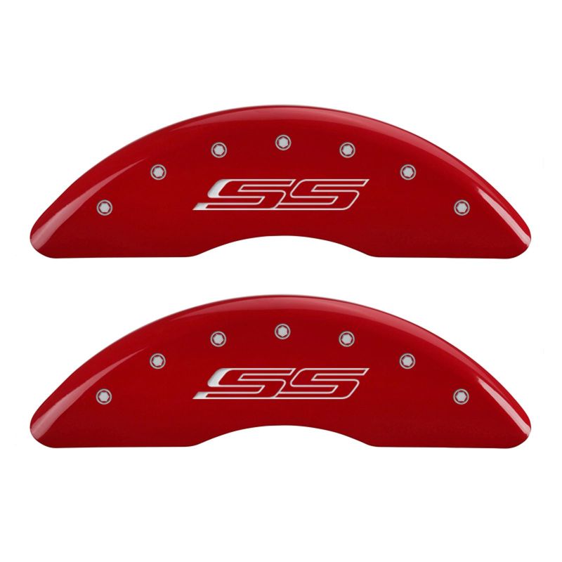 MGP 4 Caliper Covers Engraved Front & Rear Gen 5/SS Red finish silver-SR1 Performance