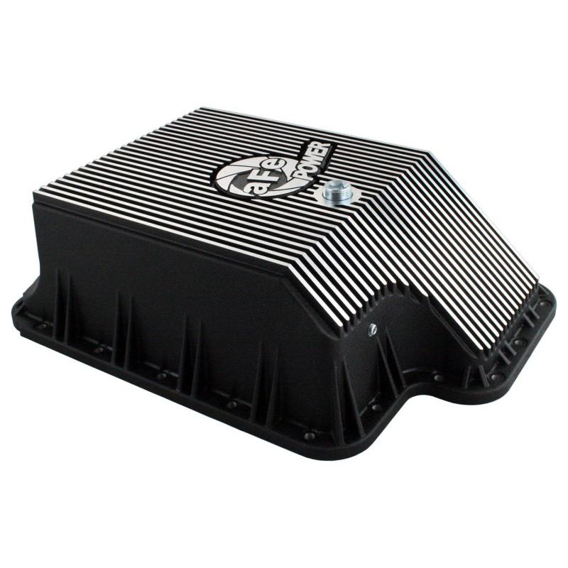 afe Transmission Pan (Black); Ford Diesel Trucks 03-10 V8-6.0/6.4L (td)-SR1 Performance