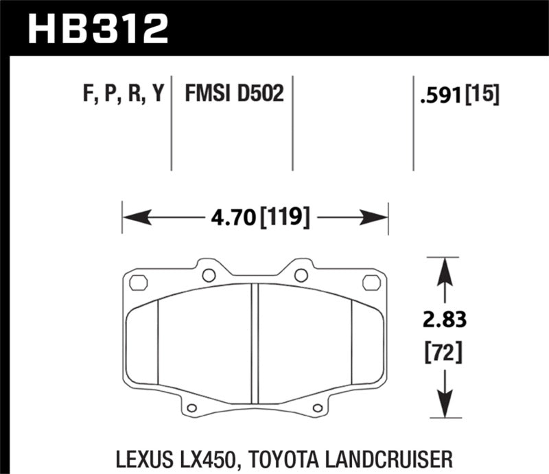 Hawk Super Duty Street Brake Pads-SR1 Performance