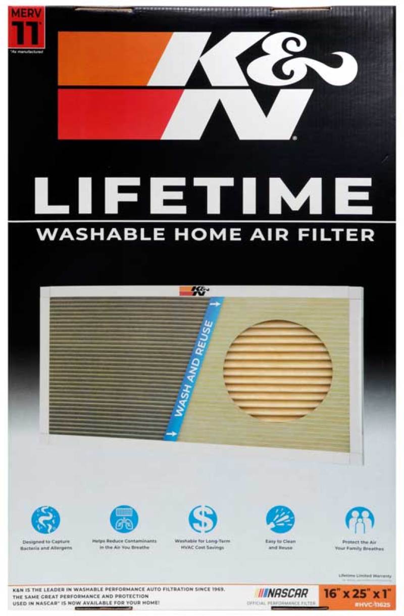 K&N HVAC Filter - 16 x 25 x 1-SR1 Performance