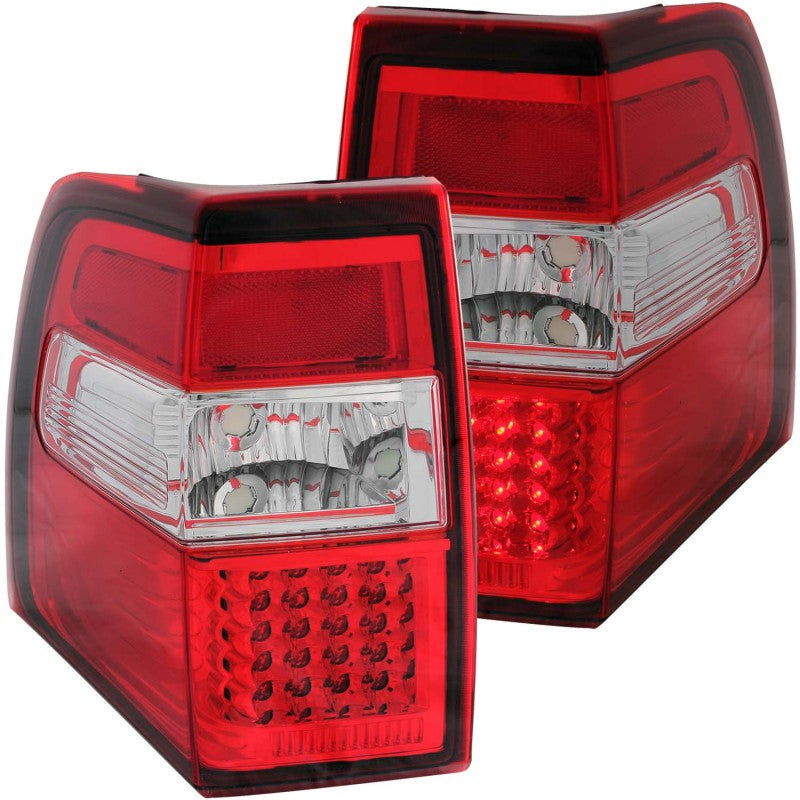 ANZO 2007-2014 Ford Expedition LED Taillights Red/Clear-SR1 Performance