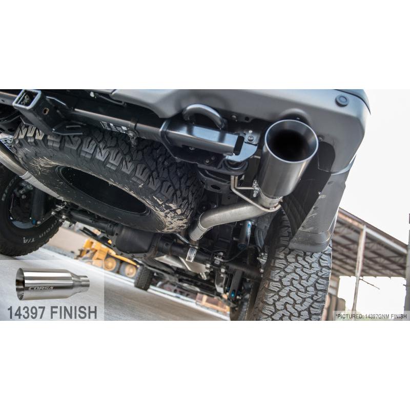 Corsa 2017-2020 Ford F-150 Raptor 3.5L Sport Cat-Back Dual Rear Exit w/ 5in Satin Polished Tip-SR1 Performance