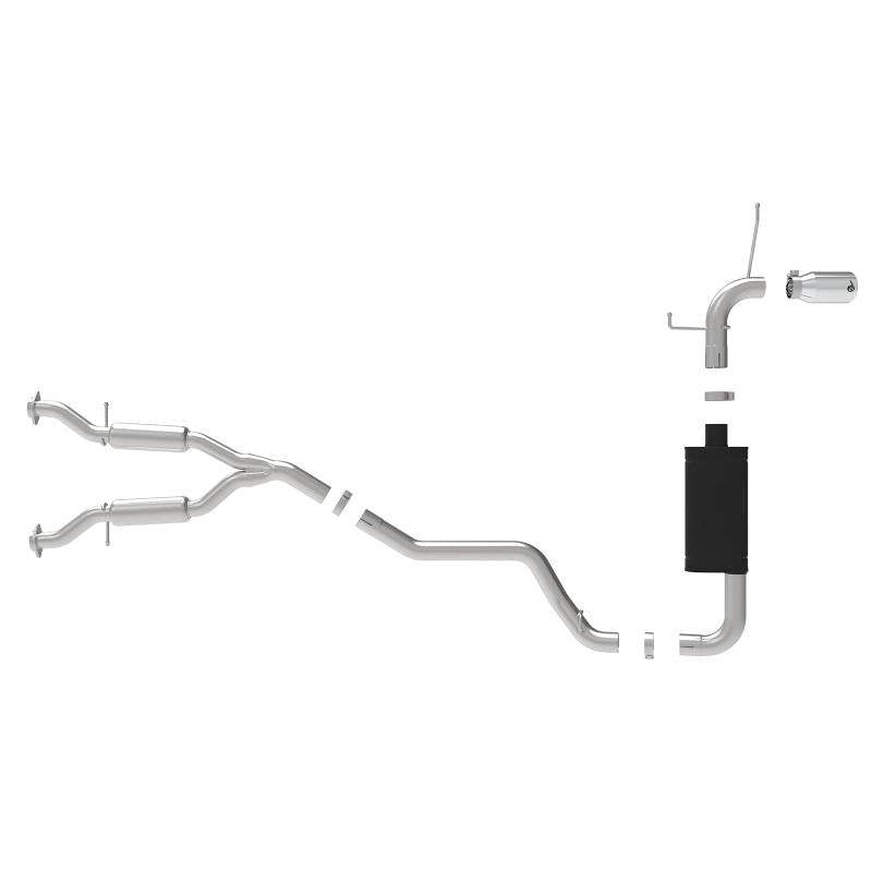aFe Large Bore HD 3in 304 SS Cat-Back Exhaust w/ Polished Tips 14-19 Jeep Grand Cherokee V6-3.6L-SR1 Performance