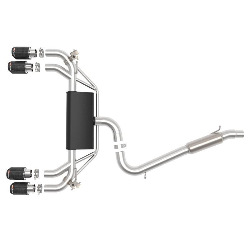 afe POWER MACH Force-Xp 15-19 Volkswagen Golf R L4-2.0L(T) 304 SS Cat-Back Exhaust System - Carbon-SR1 Performance