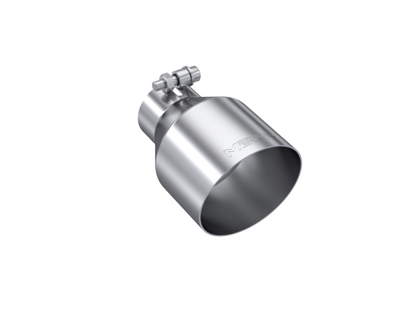 MBRP Universal Stainless Steel Tip 2.5in ID / 4.5in OD Out / 6.5in Length Angle Cut Single Wall-SR1 Performance