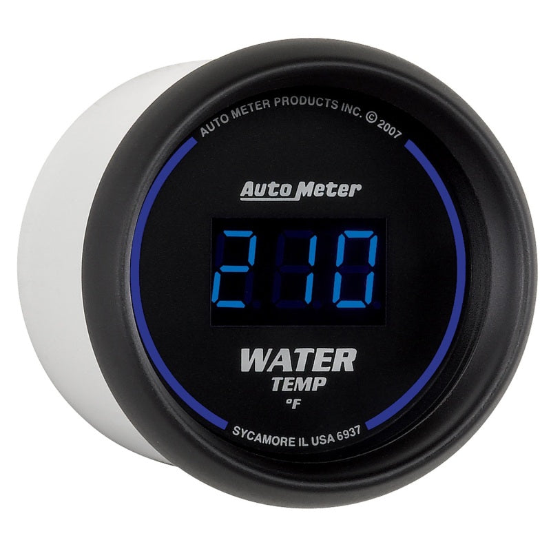 Autometer Cobalt Digital 52.4mm Black 0-300 deg F Water Temperature Gauge-SR1 Performance