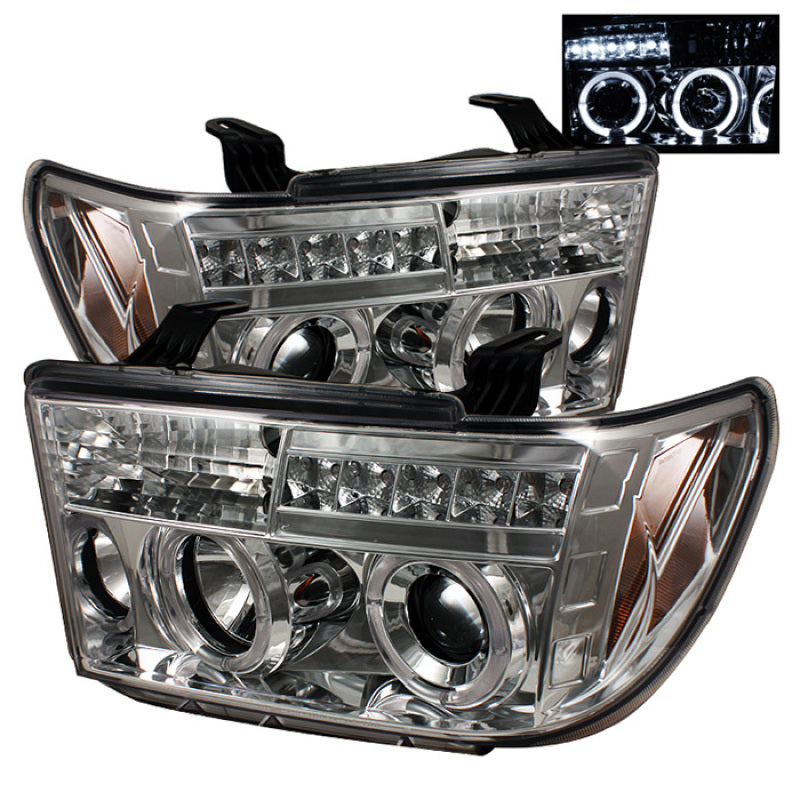 Spyder Toyota Tundra 07-13 Projector Headlights LED Halo LED Chrm PRO-YD-TTU07-HL-C-SR1 Performance