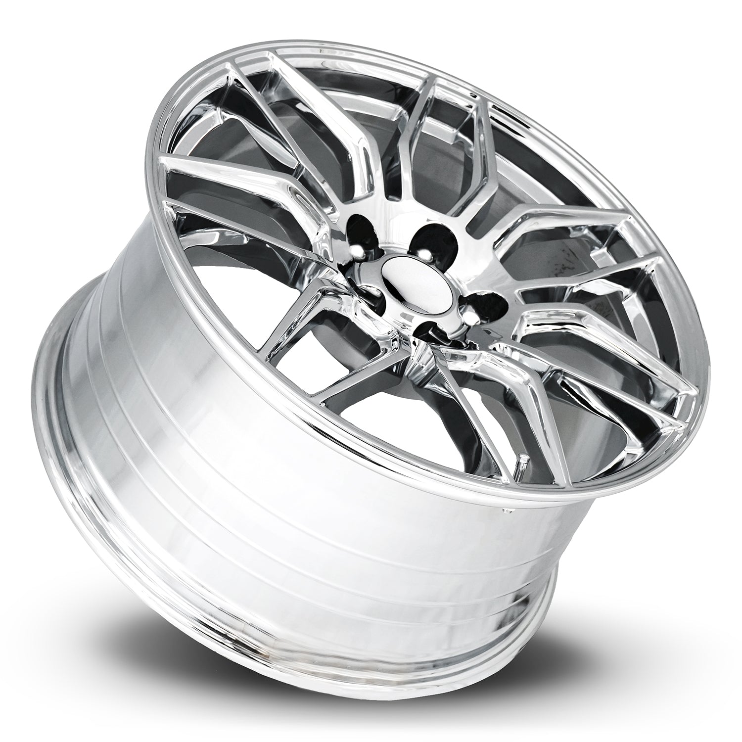 FR 401 – C8 ZO6 CORVETTE REPLICA WHEELS-Chrome 19x10 5x4.75 + 40 HB 70.3