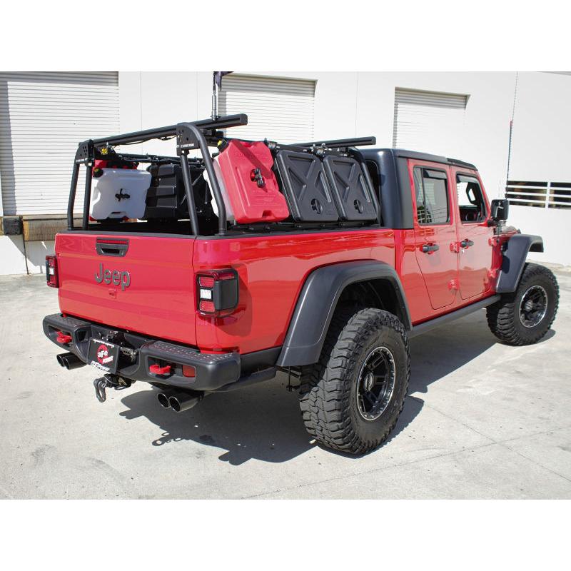 aFe Vulcan Series 3in-2-1/2in 304 SS Cat-Back 2020 Jeep Gladiator (JT) V6-3.6L w/ Black Tips-SR1 Performance