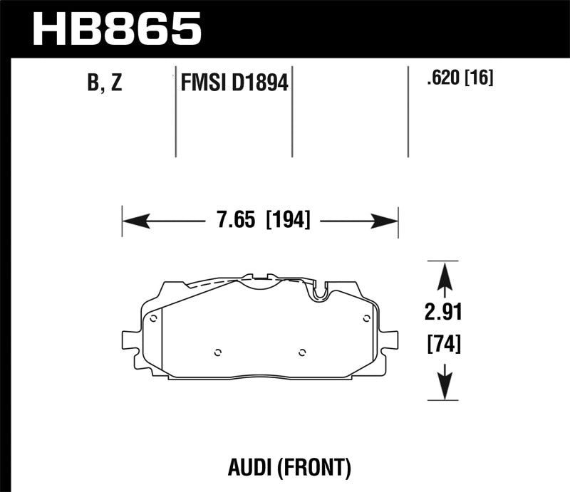 Hawk 18-19 Audi S5 Performance Ceramic Street Front Brake Pads-SR1 Performance
