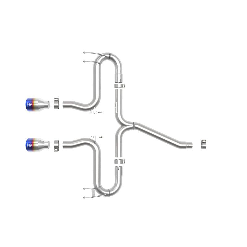 aFe Takeda 2-1/2in 304 SS Axle-Back Exhaust w/Blue Flame Tips 17-20 Honda Civic Sport L4-1.5L (t)-SR1 Performance