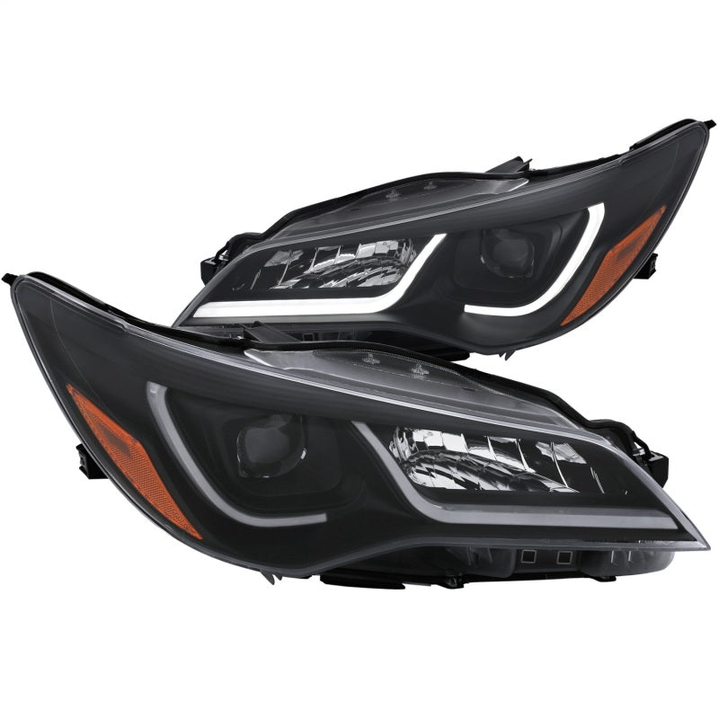 ANZO Projector Headlights With Plank Style Design Black w/Amber 15-16 Toyota Camry (4DR)-SR1 Performance
