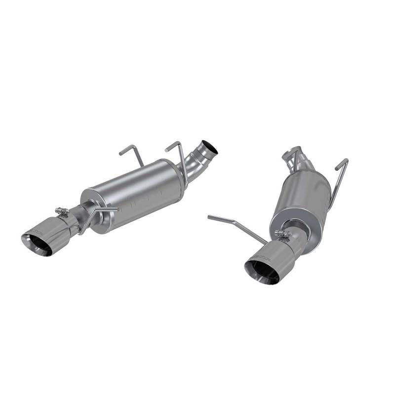MBRP 11-14 Ford Mustang V6 3in. Dual Muffler Axle Back Split Rear T409 Exhaust System-SR1 Performance