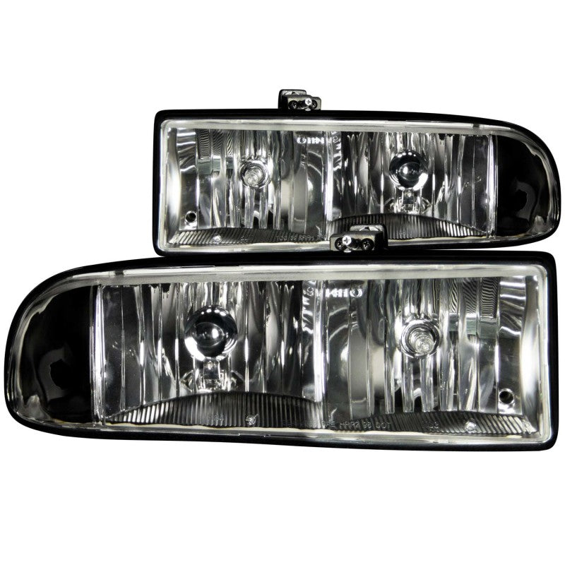 ANZO 1998-2005 Chevrolet S-10 Crystal Headlights Black-SR1 Performance
