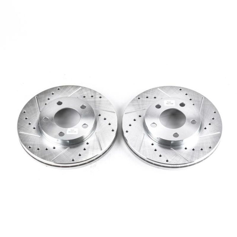 Power Stop 94-04 Ford Mustang Front Evolution Drilled & Slotted Rotors - Pair-SR1 Performance