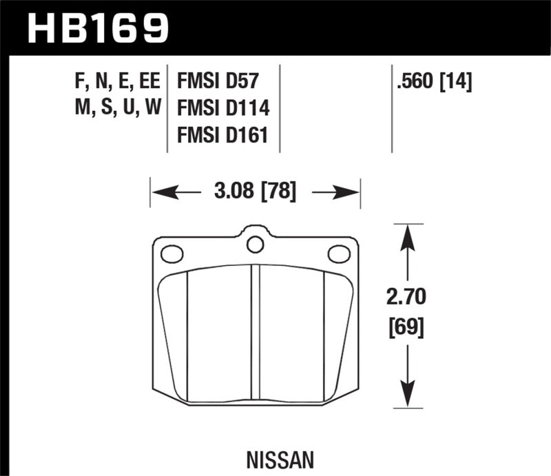 Hawk HP+ Street Brake Pads-SR1 Performance