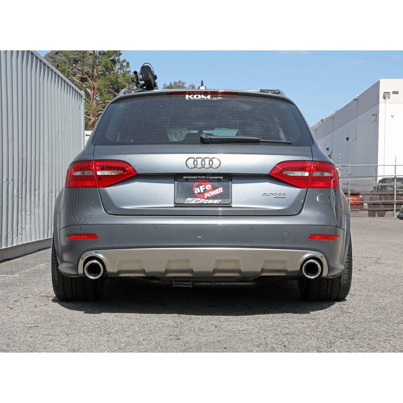 afe MACH Force-Xp 13-16 Audi Allroad L4 SS Axle-Back Exhaust w/ Polished Tips-SR1 Performance