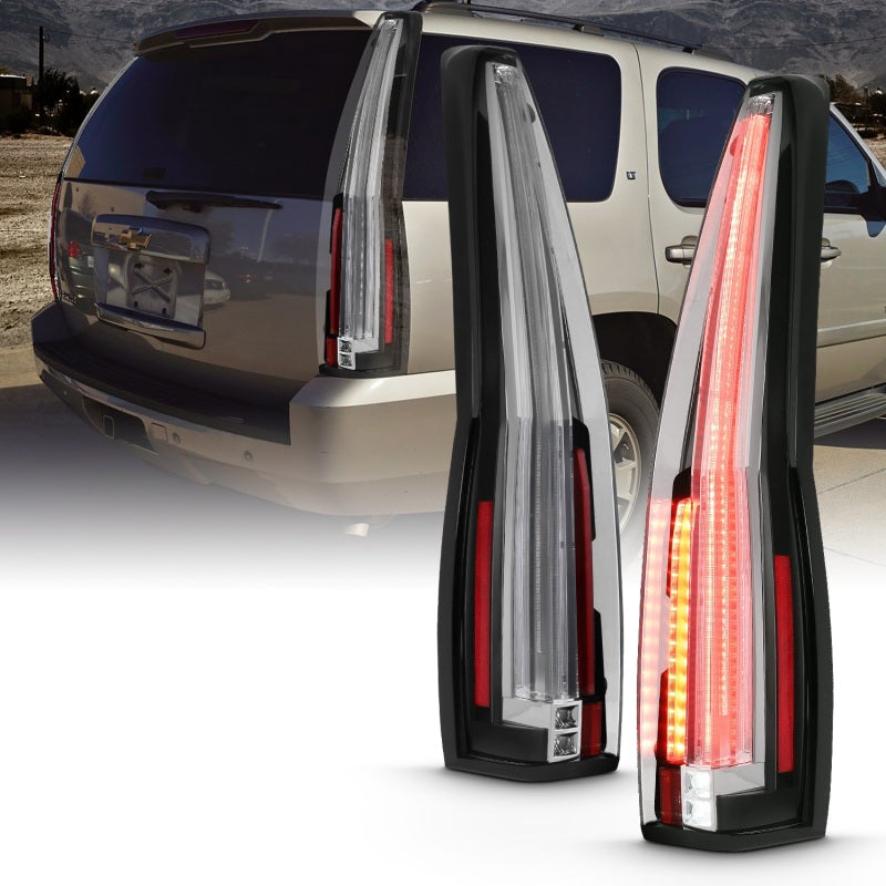 ANZO 2007-2014 Chevrolet TahOE Led Taillights Red/Clear-SR1 Performance