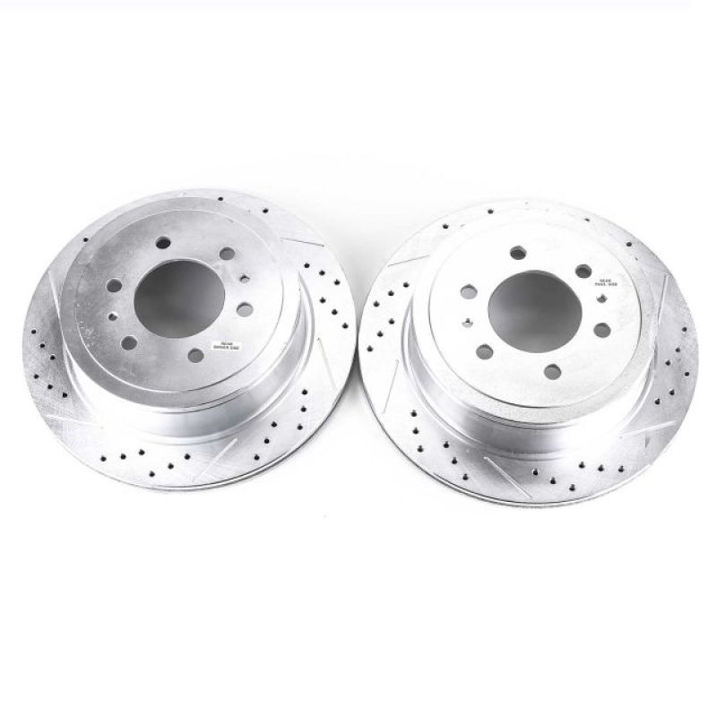 Power Stop 04-11 Ford F-150 Rear Evolution Drilled & Slotted Rotors - Pair-SR1 Performance