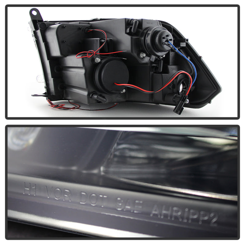 Spyder Dodge Ram 1500 09-14 Projector Headlights Halogen- LED Halo LED - Blk Smke PRO-YD-DR09-HL-BSM-SR1 Performance