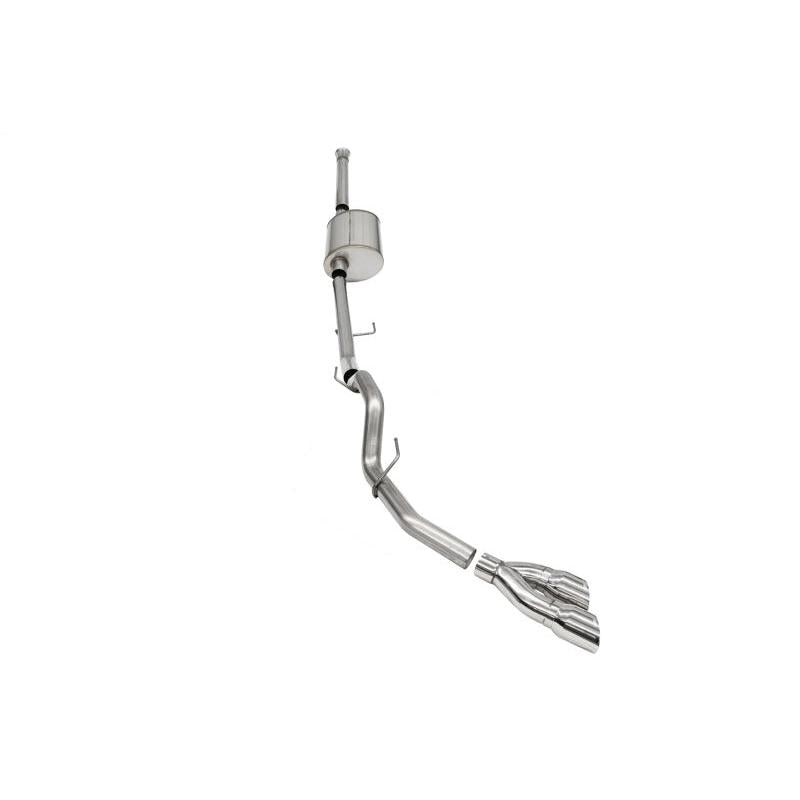 Corsa 2021-2024 Ford F-150 SuperCrew/6.5in Bed 5.0L V8 Sport Cat-Back Single Side Exit-Polished-SR1 Performance