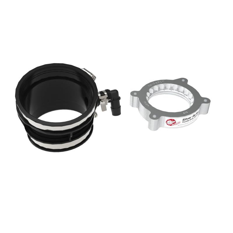 aFe 2020 Vette C8 Silver Bullet Aluminum Throttle Body Spacer Works w/ Factory Intake Only - Silver-SR1 Performance