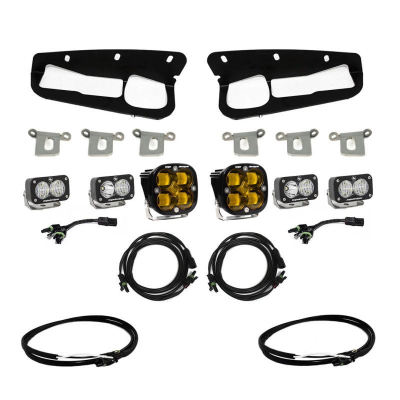 Baja Designs 2021+ Ford Bronco Amber SAE Fog Pocket Kit w/Upfitter-SR1 Performance