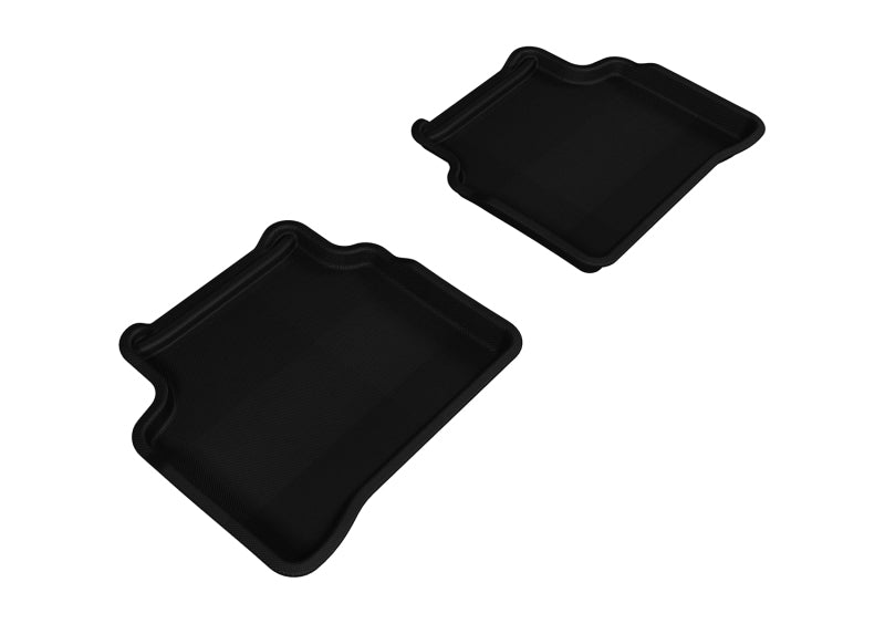 3D MAXpider 2007-2012 Nissan Altima Sedan Kagu 2nd Row Floormats - Black-SR1 Performance