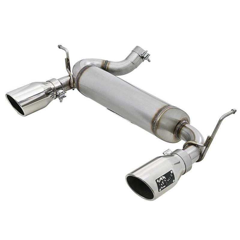 aFe Rebel Series 2.5in 409 SS Axle-Back Exhaust w/Polished Tips 07+ Jeep Wrangler (JK) V6 3.6L/3.8L-SR1 Performance