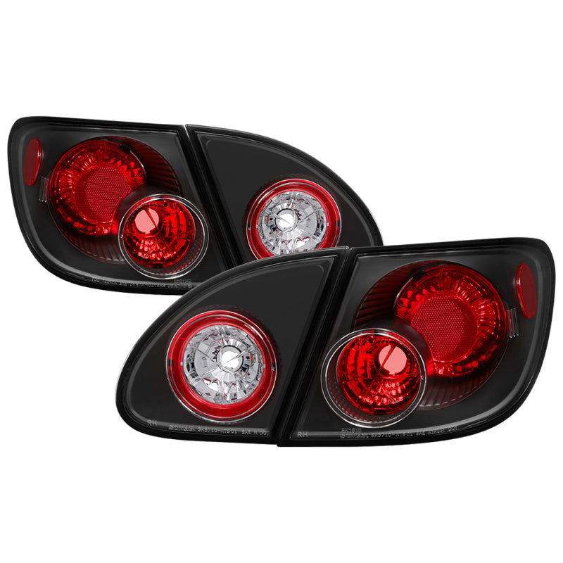 Spyder Toyota Corolla 03-08 Euro Style Tail Lights Black ALT-YD-TC03-BK-SR1 Performance