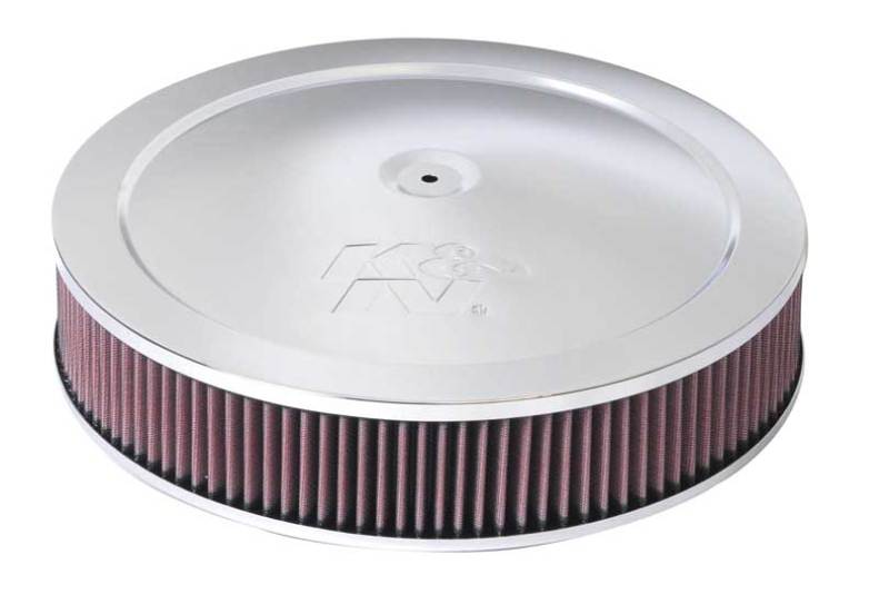 K&N 14in Red Custom Air Cleaner Assembly - 5.125in ID x 14in OD x 2.75in H x 1.25in Drop Base-SR1 Performance