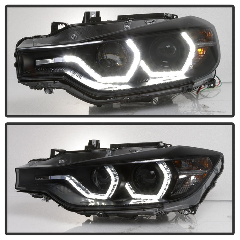 Spyder 12-14 BMW F30 3 Series 4DR Projector Headlights - LED DRL - Blk Smoke PRO-YD-BMWF3012-DRL-BSM-SR1 Performance