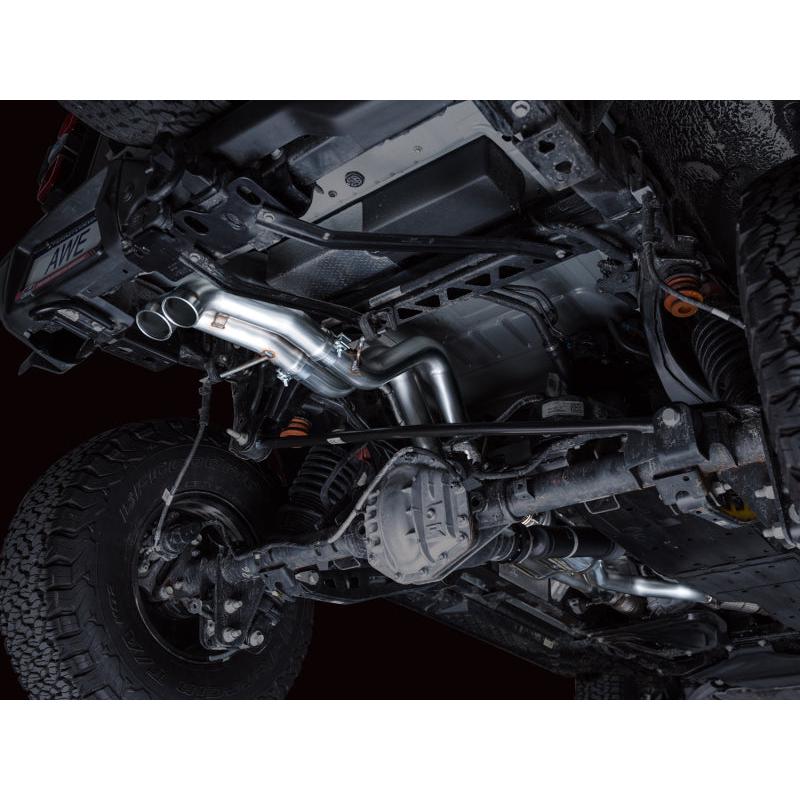 AWE Tuning 22-24 Ford Bronco Raptor 4WD Dual BashGuards Cat-Back SwitchPath Exhaust (No Tips)-SR1 Performance