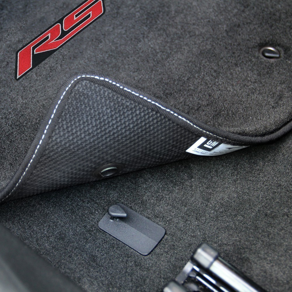 2010–2015 Camaro Floor Mats Ebony – Velourtex 4PC Set with RS Logo