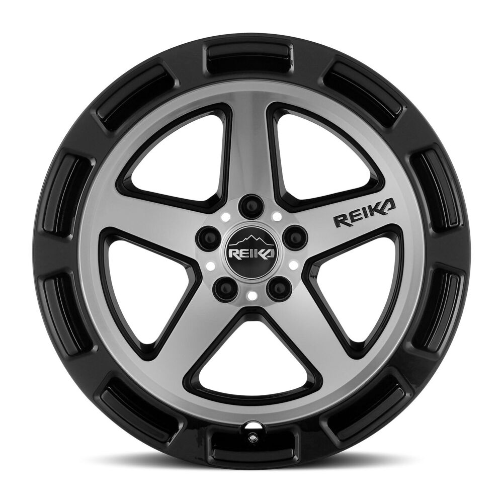 R Teton Black Machined Face 17x8