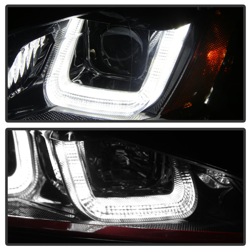 Spyder Volkswagen Golf VII 14-16 Projector Headlights DRL LED Red Stripe Blk PRO-YD-VG15-RED-DRL-BK-SR1 Performance