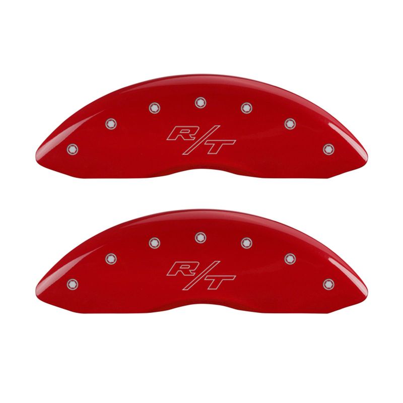 MGP 4 Caliper Covers Engraved Front & Rear Vintage Style/RT Red finish silver-SR1 Performance