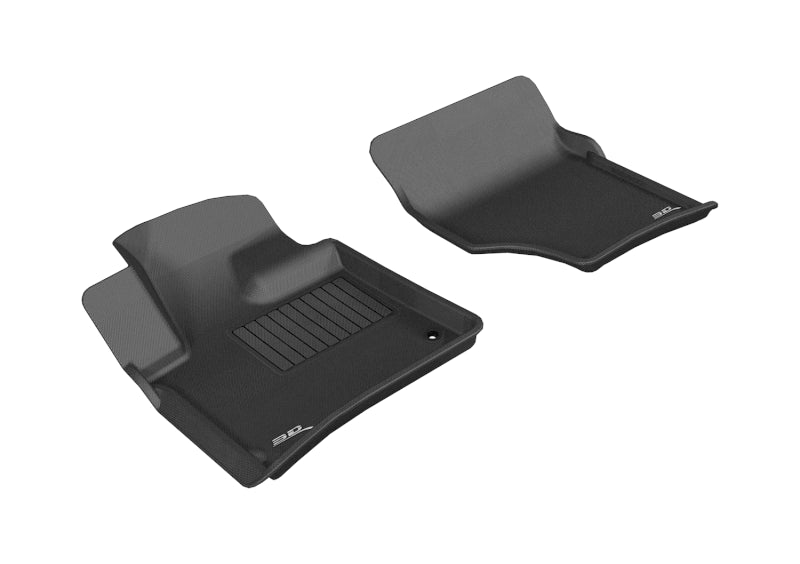 3D MAXpider 2007-2015 Audi Q7 Kagu 1st Row Floormat - Black-SR1 Performance