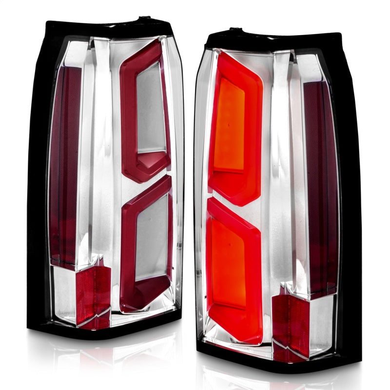 ANZO 2015-2020 Chevrolet Tahoe LED Tail Lights w/ Light Bar Chrome Housing Clear Lens-SR1 Performance