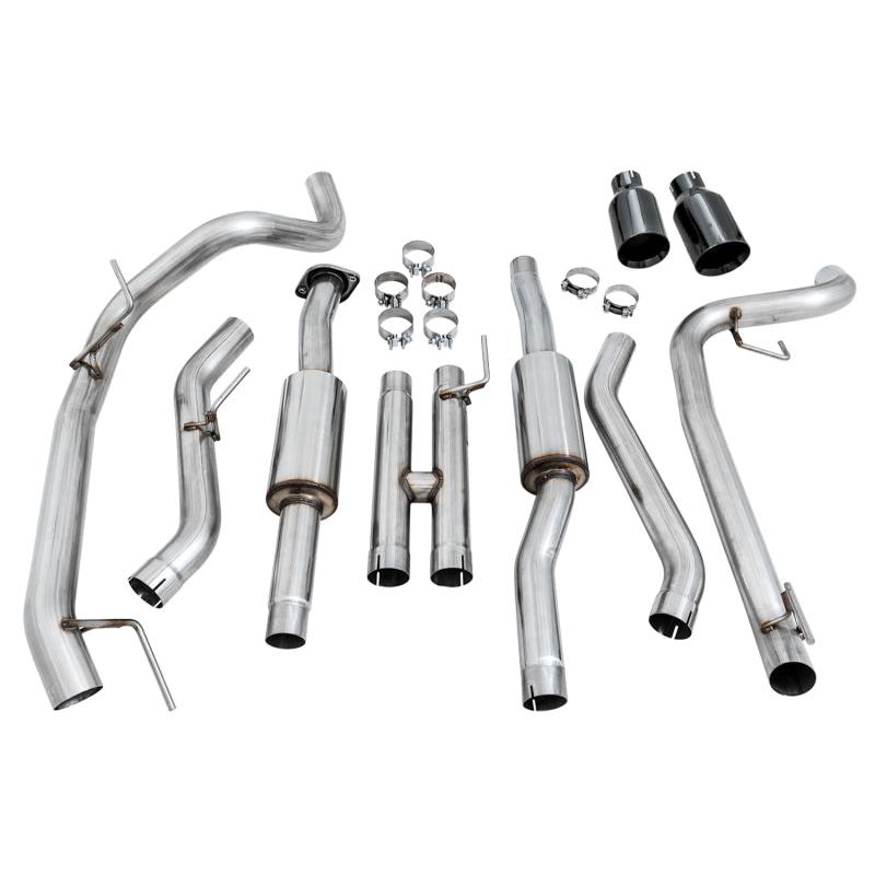 AWE Tuning 2017+ Ford Raptor 0 FG Performance Exhaust System - w/ Diamond Black Tips-SR1 Performance