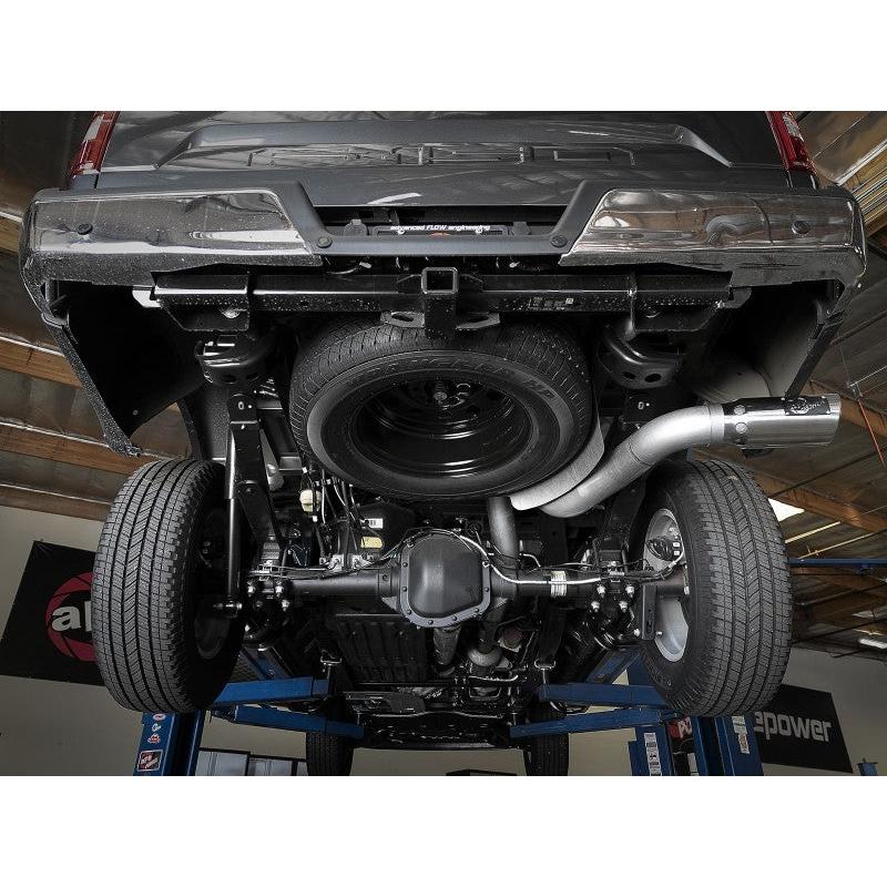aFe 2021 Ford F-150 V6-3.0L (td) Large Bore 409 SS DPF-Back Exhaust System w/ Polished Tip-SR1 Performance