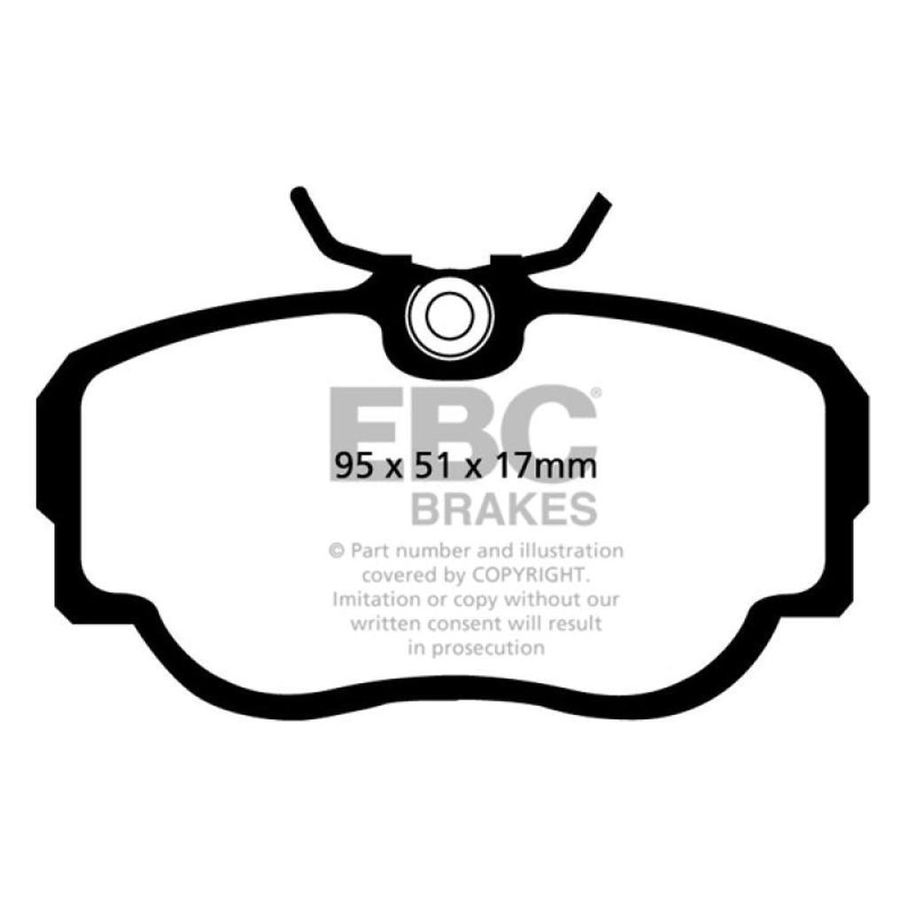 EBC Redstuff Ceramic Low Dust Front Brake Pads for BMW 3 Series and Saab 900