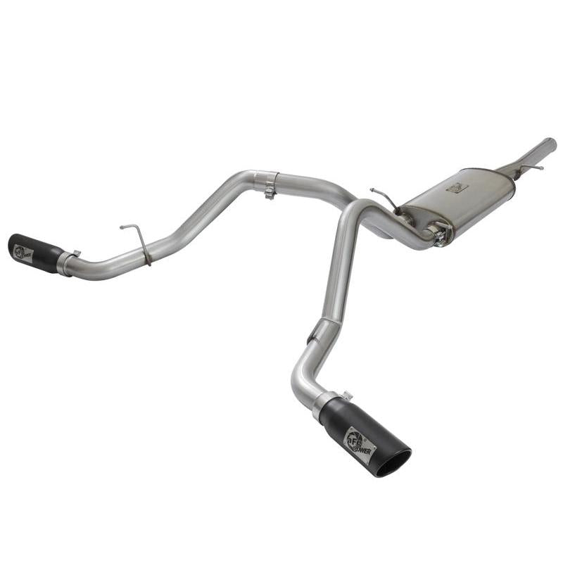 aFe MACH Force-Xp 3in CB SS Dual Exhaust w/Black Tips 09-16 GM Silverado/Sierra 4.3L/4.8L/5.3L-SR1 Performance