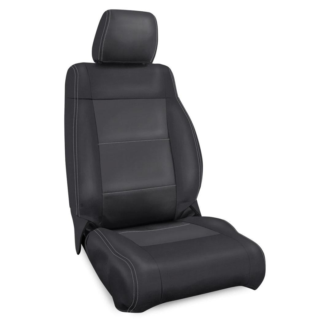 PRP 07-10 Jeep Wrangler JK Front Seat Covers/2 door or 4 door (Pair) - Black/Grey-SR1 Performance
