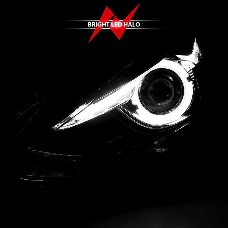 ANZO Projector Headlights With Halo Black w/Amber 14-17 Mazda 3-SR1 Performance