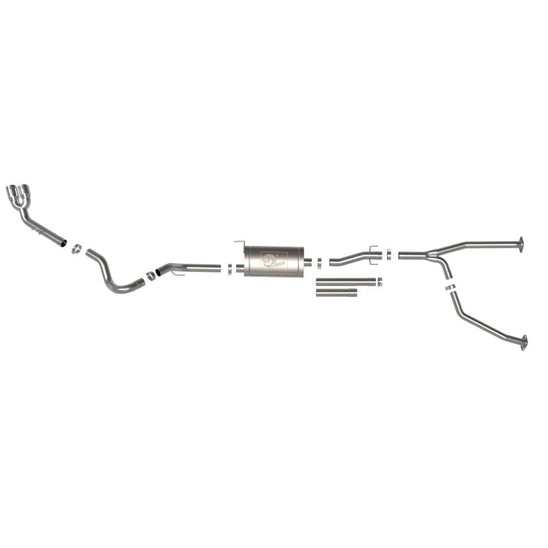 aFe 2022 Toyota Tundra V6-3.5L (tt) Vulcan Series 2.5in to 3in 304 SS Cat-Back Exhaust w/ Polish Tip-SR1 Performance