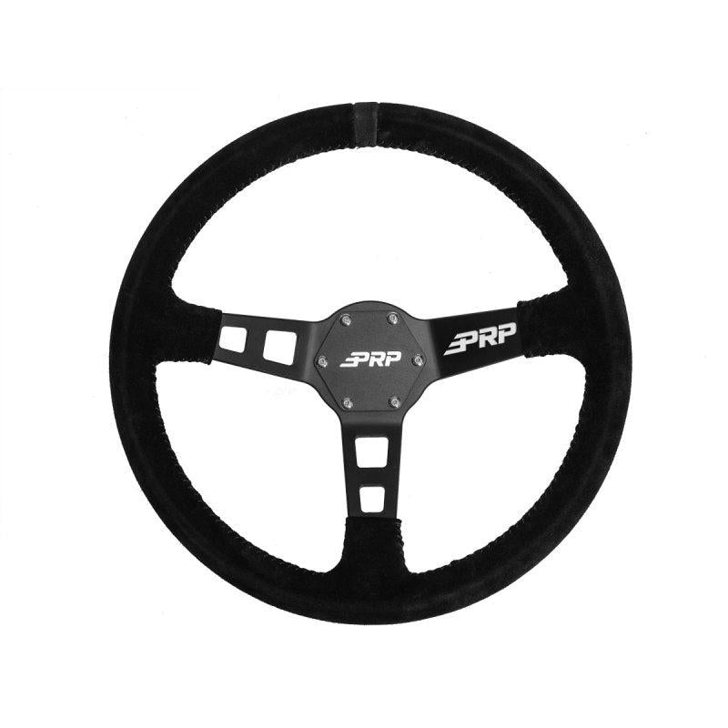PRP Deep Dish Suede Steering Wheel- Black-SR1 Performance