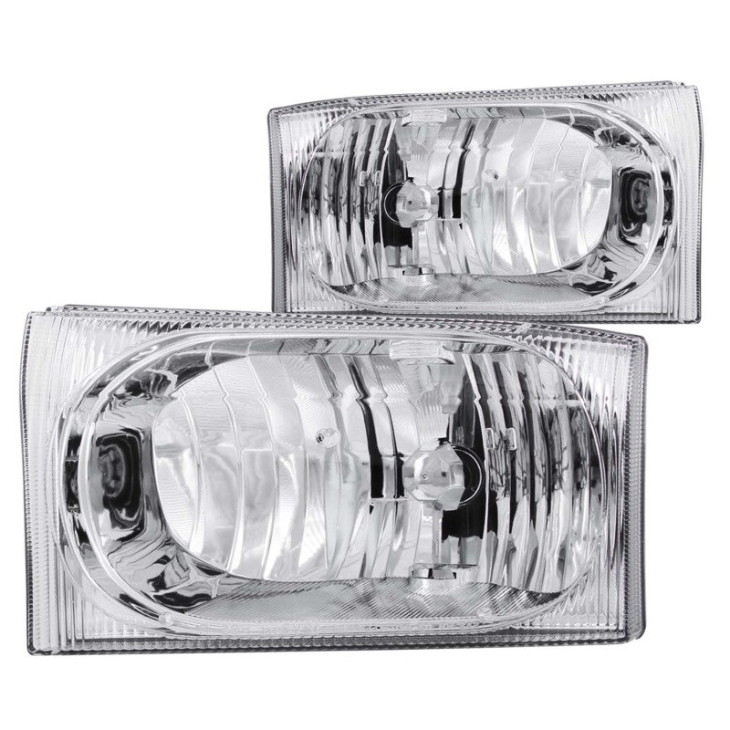 ANZO 2000-2004 Ford Excursion Crystal Headlights Chrome 2pc-SR1 Performance