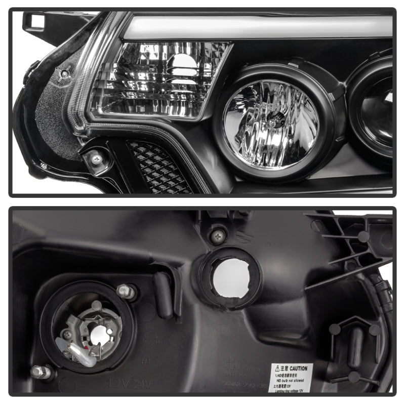 Spyder Toyota Tacoma 12-15 Projector Headlights Light Bar DRL Black PRO-YD-TT12-LBDRL-BK-SR1 Performance